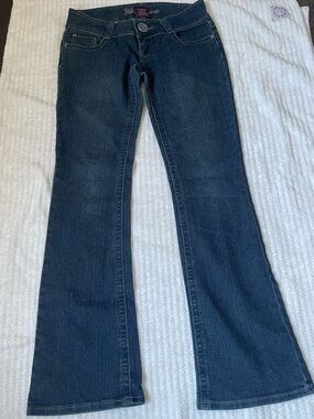 Bubblegum Dark Blue Flared Jeans Y2K‎ Sz 7/8